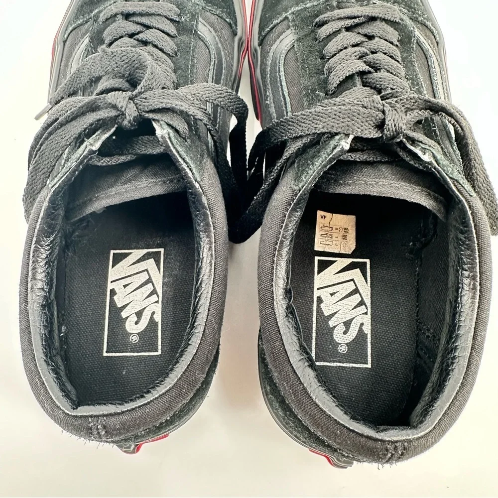 Vans Old Skool Flame Wall Collection Unisex Black Skate Shoes Size M-7, W-8.5
